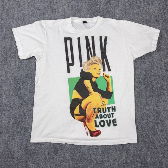 Other - P!nk The Truth About Love Tour 2013 T-Shirt Adult Medium White Graphic Concert